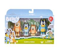 Akedo Bluey - Coffret de 4 Figurines articulées (6,3 cm) - La Famille de Bluey : Bingo, Bandit et Chili - Jouet de la Collection Officielle