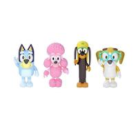 Coffret de 4 figurines des Amis de Bluey - MOOSE TOYS - Bluey, Snickers, Honey et Coco - Figurines articulées