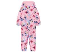 BlueY Combinaison Imperméable Fille, Combinaison de Pluie Tenue de Pluie Enfant avec Capuche et Doublure Polaire, Idéale pour l'Extérieur (Rose, 4-5 Ans)