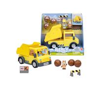 Bluey Dump Truck BLY96000 Camion à ordures avec Figurine ami, Comprend des Autocollants, 2 alertes et 3 rochers en Plastique pour Votre Aventure, célèbre