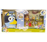 Bluey Ensemble de jeu ultime de 14 pièces avec aire de jeu et étui de transport.
