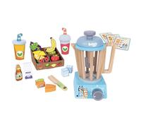 Bluey - Ensemble de smoothie en bois - Mélangeur de jeu de simulation et accessoires de fruits - Jouet de cuisine imaginatif pour enfants à partir de 3 ans