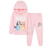 BlueY Ensemble de Survêtement, Ensemble Jogging Fille, 100% Coton Sportswear Fille - Cadeau Enfant (Rose, 7-8 Ans)