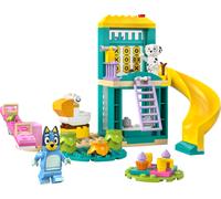 LEGO Bluey : Bluey et Chloé à l’Aire de Jeux - Jeu de Construction Inspiré de la Série TV - 2 Minifigurines, Bascule, Toboggan, Echelle & 3 Plantes - Cadeau pour Fille ou Garçon dès 4 Ans 11201