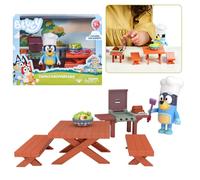 Bluey Family barbecue backyard figure set, figurines pour enfants, pièces mobiles 3+