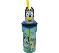 Bluey Gobelet - Gobelet 3D pour enfant & Tumbler à paille 360?ml