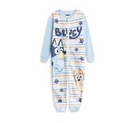 BlueY Grenouillère rayée Bleue pour garçon | Pyjama Manches Longues zippé à l'effigie de et Bingo | Tenue d'intérieur en Micropolaire pour Le Coucher et la détente | Pyjama Dessin animé Enfant