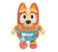 BlueY Habille et Joue avec bébé Bingo, Travaille ta motricité Fine en habillant bébé Bingo, Peluche Douce de 25,4 cm avec Boutons, Fermeture à glissière, Boucle et Lacets