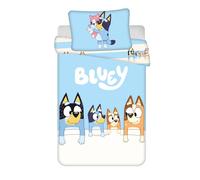 Jerry Fabrics Parure de lit bébé Bluey 2 pièces – Housse 100 × 135 cm + Taie 40 × 60 cm