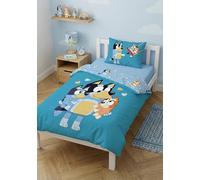 Bluey Housse de Couette Bébé 100x135 + Taie 40x60 Coton Heeler Oeko-Tex | Parure de lit bébé réversible | Coton naturel doux respirant Oeko-Tex | Bingo Bandit | 0-3 ans | Lit barreaux
