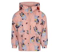 Bluey Imperméable avec capuche, veste doublée polaire isolante, Bluey, 7-8 Ans: 128cm, Rose