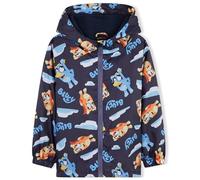 BlueY Impermeable Fille avec Capuche Oreilles 3D et Doublure Polaire - Veste Imperméable Enfant (Marine, 5-6 Ans)