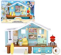 Bluey - Jeu de cabines de plage, maison de plage Blue Doggy, avec accessoires, piscine, lunettes, flotteur, Famosa (BLY66000) BLUEY