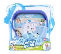 Bluey Kit d'apprentissage de la propreté 5 pièces comprenant des pots souples et de voyage, des autocollants, un crochet et un sac de rangement