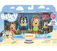 Bluey La famille a la Plage (4 figurines) - Univers miniature - MOOSE TOYS - Des 3 ans