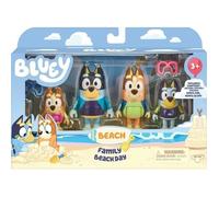 Bluey La famille à la Plage (4 figurines) - Univers miniature - MOOSE TOYS - Dès 3 ans