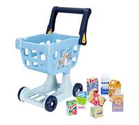 BlueY Le Chariot de avec des Roues fonctionnelles et Une poignée rotative. Mesure 49 cm de Haut, Taille idéale pour Les Bambins, et Contient 8 Produits en Carton colorés