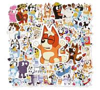 Bluey Lot de 100 autocollants Bluey, autocollants personnalisés, autocollants mignons imperméables pour valise, Powmag Aufkleber Sticker (Kirby)