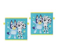 Bluey Lot de 2 cubes de rangement pliables en tissu pour chambre à coucher, salle de jeux ou placard 25,4 x 25,4 x 25,4 cm