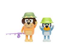 Bluey Lot de 2 figurines - Pêche avec grand-père, figurines de 6,3 cm avec accessoires, les enfants peuvent recréer leurs moments préférés de l'épisode - Grand-père