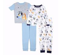 BlueY Lot de 4 Pyjamas en Coton Doux et Mignon, pour Enfant, 4 pièces, Douillet, pour équipe Hooray, Taille 8, Équipe Hooray, 8