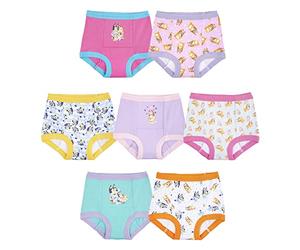 Bluey Lot de 7 culottes d'apprentissage de la propreté unisexes pour bébé avec autocollants et tableau de réussite, tailles 18 m, 2t, 3 et 4 ans, Lot de 7 Bluey, 3 ans