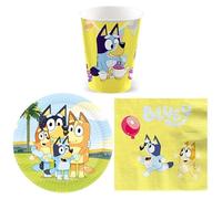 Bluey Lot de vaisselle pour 8 personnes
