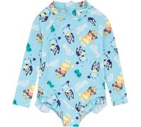 Bluey - Maillot de bain fille NS7436 (110) (Bleu pastel/Rose/Blanc)
