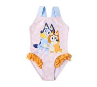 BlueY Maillot de Bain pour Filles pour Filles, Motif Bingo Maillot de Bain Une Pièce, Tailles 2 à 6 Ans (FR/ES, Âge, 6 Ans, Taille Normale, Rose)