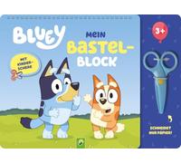 Bluey Mein Bastelblock mit kindersicherer Schere: Ausschneidebuch für Kinder ab 3 Jahren | 45 Bastelvorlagen I Bastelbuch
