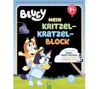 Bluey Mein Kritzel-Kratzel-Block: Mit tollen Bluey Kratz-Motiven, Ausmalbildern & Bambus-Stick!