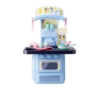 Bluey Mini cuisine bleue | Cuisine de simulation pour enfants avec four, évier, plaque de cuisson et accessoires | Jeu de cuisine pour jeu de rôle | Ensemble de cuisine éducatif pour tout-petits et