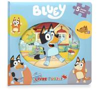 Bluey Mon Premier Livre Puzzle - Puzzles pour enfants, livre cartonné de 10 pages, 5 puzzles de 12 pièces à découvrir