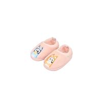 Bluey Pantoufles pour filles - Chaussures d'intérieur en peluche rose avec doublure en polaire douce et semelle en caoutchouc antidérapante, rose, 23 EU