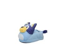Bluey Pantoufles pour garçons - Chaussures d'intérieur en peluche 3D avec doublure rembourrée douce et semelle antidérapante, bleu, 31 EU