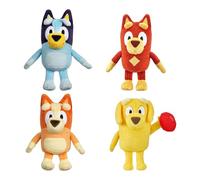 Bluey Plush Friends Coffret cadeau Bingo, Lucky and Rusty, peluche de 19,1 à 20,3 cm, à partir de 3 ans