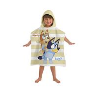 Bluey Poncho à Capuche Bingo Serviette de Plage pour Enfants Serviettes de Bain pour Enfants Personnage Émission TV Cadeau pour garçons Filles 50 x 115 cm