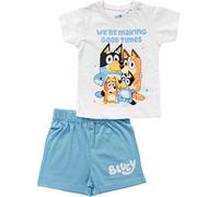 Bluey Pyjama 'Bluey & Family' bleu / blanc, Taille 116