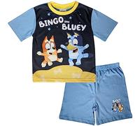 BlueY Pyjama d'été pour Enfant Motif Bingo, Bleu, 4-5 Ans
