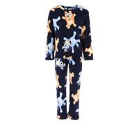 BlueY Pyjama Garçon et Filles, T-Shirt et Pantalon Long Pyjama 2 Pièces en Polaire Douce Velours pour Enfants, Tailles 3 à 6 Ans (FR/ES, Âge, 4 Ans, Taille Normale, Bleu)