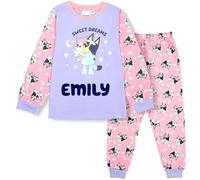 BlueY Pyjama personnalisé pour Enfants à Manches Longues d'hiver Cadeau pour Filles Ensemble Pyjama 5/6 Ans - Rose