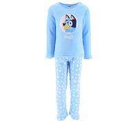 BlueY Pyjama pour Filles, T-Shirt et Pantalon Long en Velours Doux pour Garçon, Pyjama Polaire 2 Pièces pour Enfants, Taille 5 Ans | Bleu