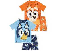 BlueY Pyjama | Pyjama Garcon 2 Paquet | Pyjashort Garcon Bingo | Bleu 7-8 Ans