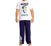 BlueY Pyjama Pyjama Homme Coton | Pyjamas Homme Manche Courte | Bleu XXL