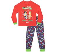 BlueY Pyjamas Bleus | Pyjamas pour garçon | Pyjama pour Enfants | Pyjama de Noël | Pyjamas de Noël en Famille | Rouge18-24 Mois