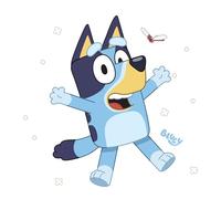 Bluey RMK5457SCS Autocollants muraux à décoller et à coller Motif famille et amis