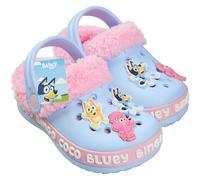 BlueY Sabot Enfant Fille Bingo Chaussons Enfant Hiver Doublure Polaire et Accent Décoratifs, Kawaii Jardin Chaussures à Enfiler (28 EU, Rose Doublure Non Amovible)