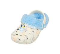 Bluey Sabots doublés en fourrure pour enfants avec breloques - Chaussures pour garçons pour l'intérieur et l'extérieur, ecru, 31 EU