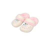 Bluey Sabots pour filles - Chaussons doublés en fourrure avec sangle arrière - Chaussures d'intérieur ou d'extérieur confortables pour enfants, ecru, 25 EU