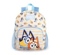 Bluey Sac à dos unisexe pour enfants avec motif personnage de bingo imprimé sur toute la surface Beige | Mini sac pour enfants avec sangles réglables et poches en maille pour bouteille d'eau | Produit
